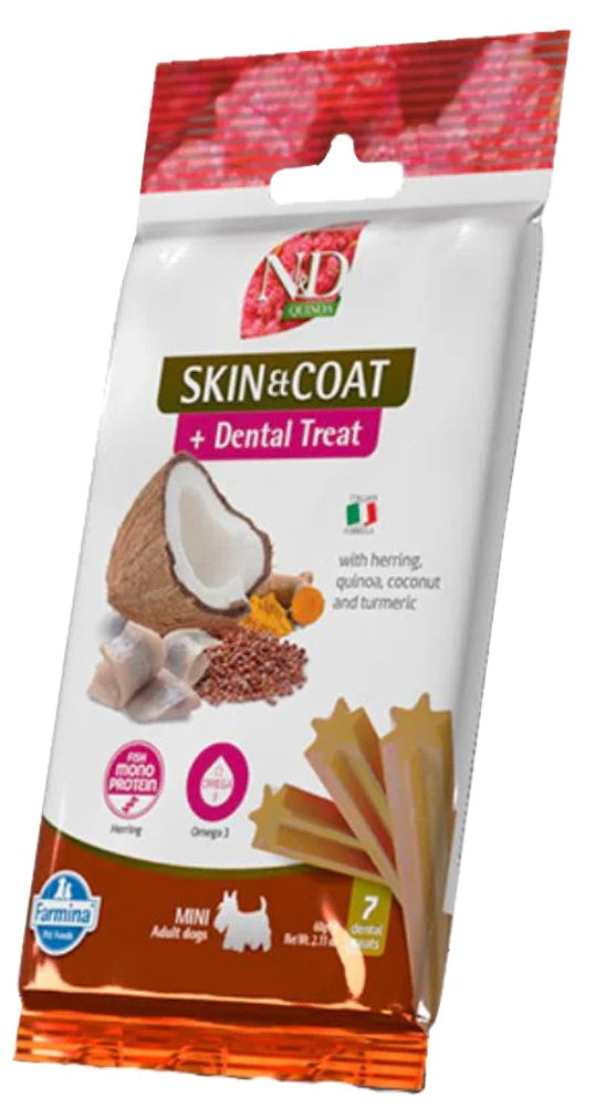 Farmiona Treat Quinoa Skin & Coat Herring Adult Mini 60 g Farmiona Treat Quinoa Skin & Coat Herring Adult Mini 60 g